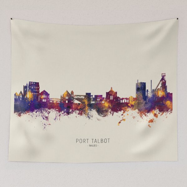 Item preview, Port Talbot Wales Skyline designed and sold by ArtPrints.