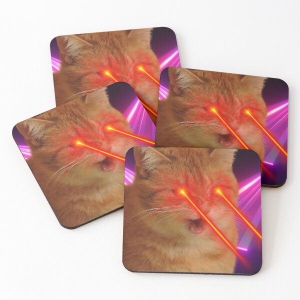 Item preview, Laser-Eyed Cat: Futuristic Feline Art designed and sold by memisiArt.