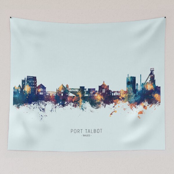 Item preview, Port Talbot Wales Skyline designed and sold by ArtPrints.