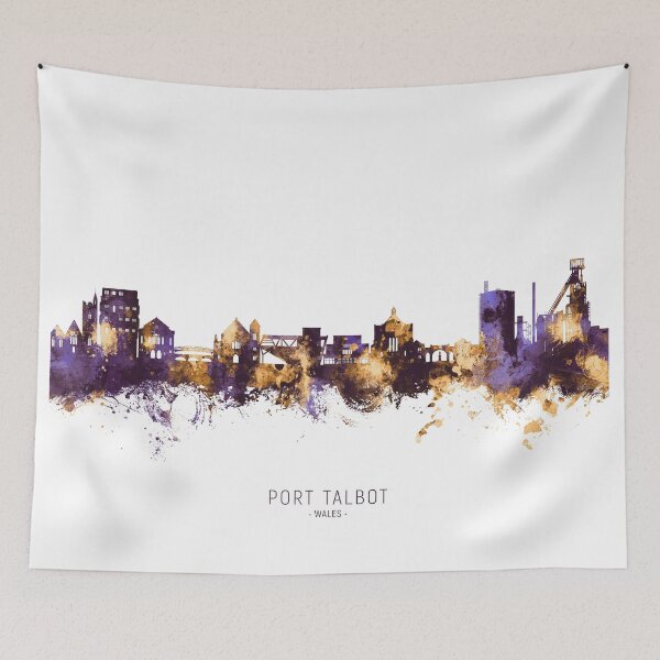 Item preview, Port Talbot Wales Skyline designed and sold by ArtPrints.