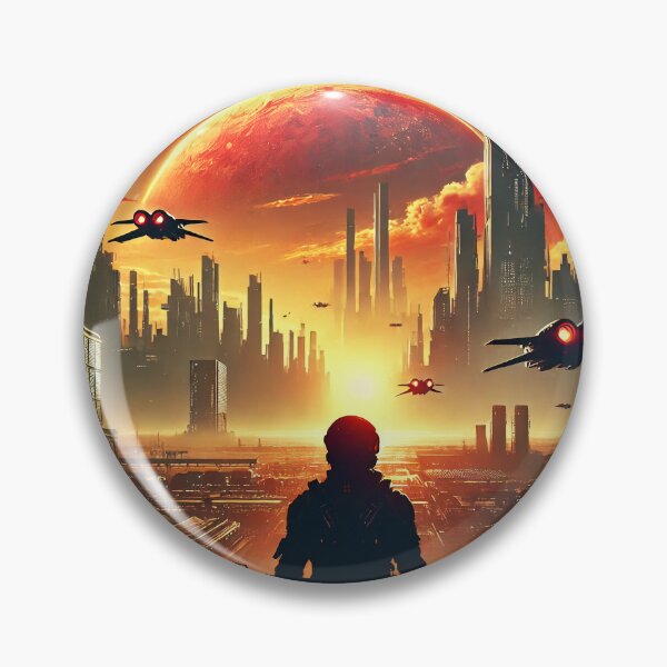 Item preview, Dystopian Sunset Cityscape designed and sold by Lutrex.