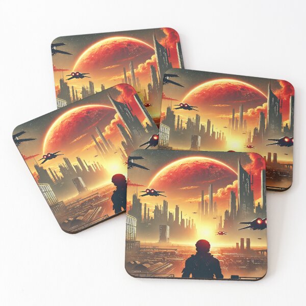 Item preview, Dystopian Sunset Cityscape designed and sold by Lutrex.