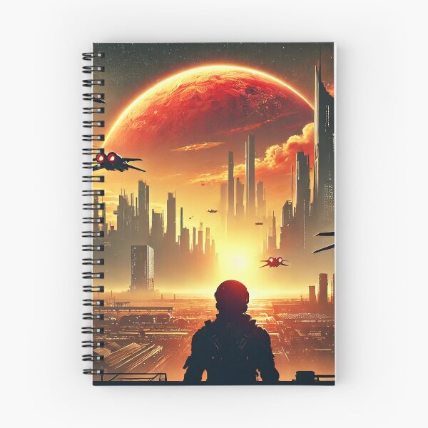 Item preview, Dystopian Sunset Cityscape designed and sold by Lutrex.