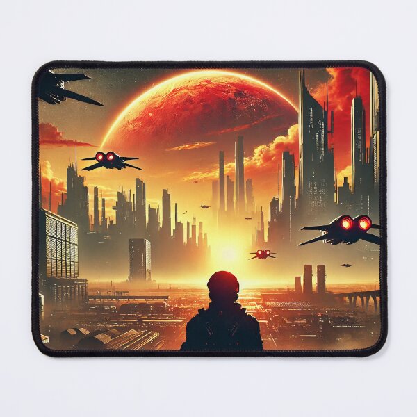 Item preview, Dystopian Sunset Cityscape designed and sold by Lutrex.