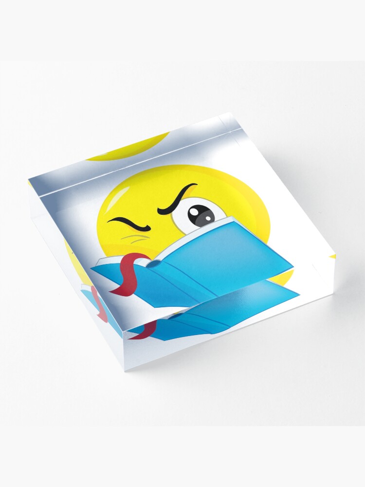 Alternate view of emoticon read Acrylic Block