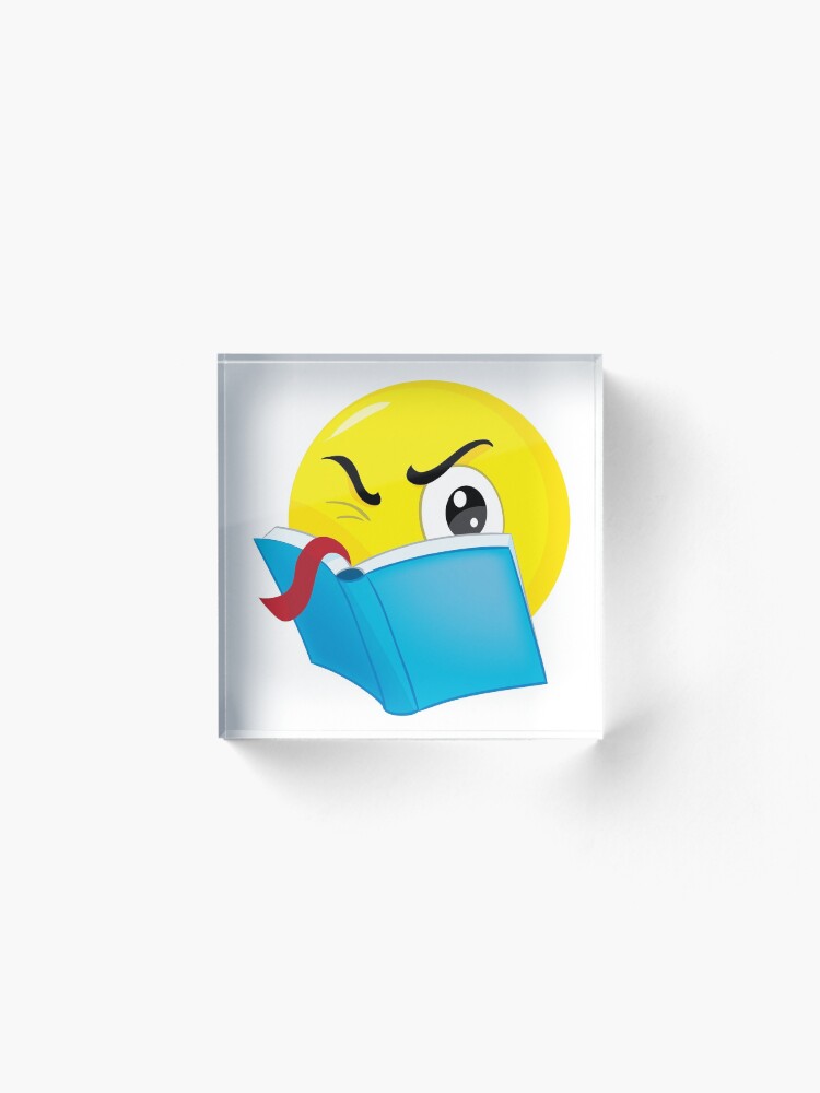 Alternate view of emoticon read Acrylic Block
