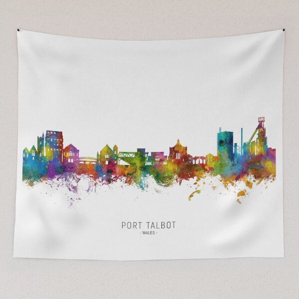 Item preview, Port Talbot Wales Skyline designed and sold by ArtPrints.