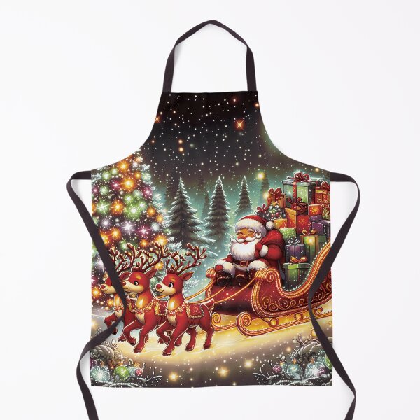 Item preview, Christmas Santa And Reindeers C8 designed and sold by HappyHavenStu.