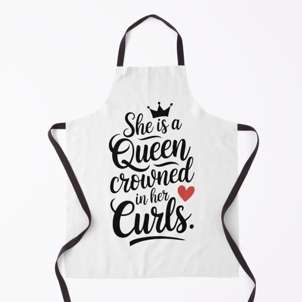 Item preview, Inspirational motto for woman written in handwriting - ,,She is a Queen crowned in her curls." designed and sold by SaraSumi.
