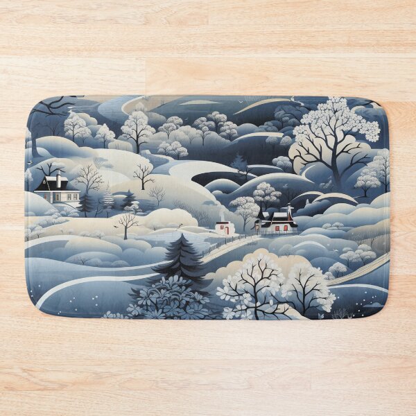Item preview, Snow-covered village. Winter landscape. designed and sold by MagelliShop.