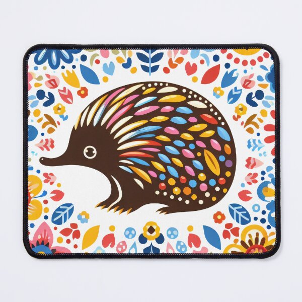 Item preview, Scandinavian Folk Art Echidna by heidiannemorris ©️ designed and sold by FOLK ART FUSION by heidiannemorris.