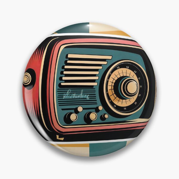 Item preview, Sticker T-Shirt Design Trending: VINTAGE RADIO designed and sold by ForeverPrintsOK.