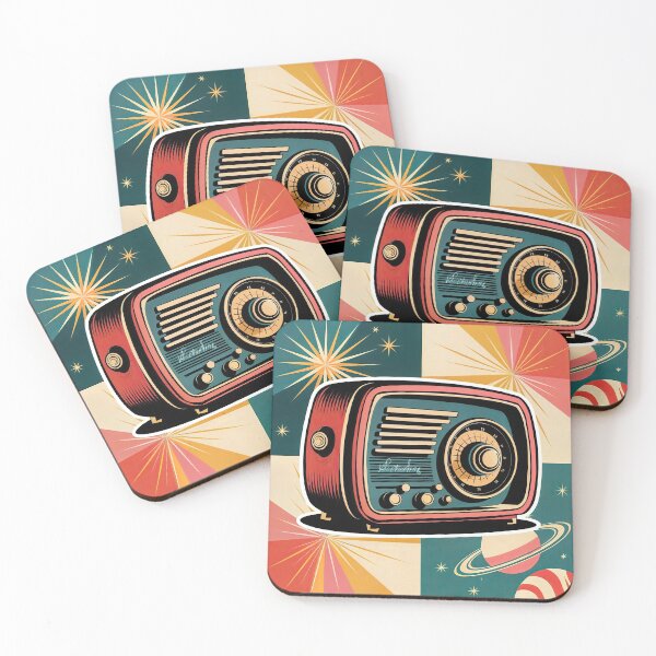Item preview, Sticker T-Shirt Design Trending: VINTAGE RADIO designed and sold by ForeverPrintsOK.