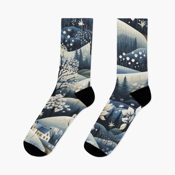 Item preview, Snow-covered village. Winter landscape. designed and sold by MagelliShop.