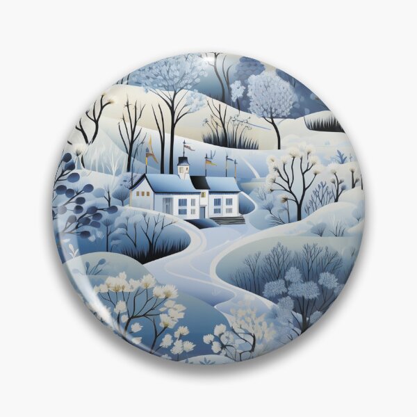 Item preview, Snow-covered village. Winter landscape. designed and sold by MagelliShop.