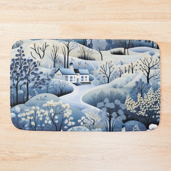 Item preview, Snow-covered village. Winter landscape. designed and sold by MagelliShop.