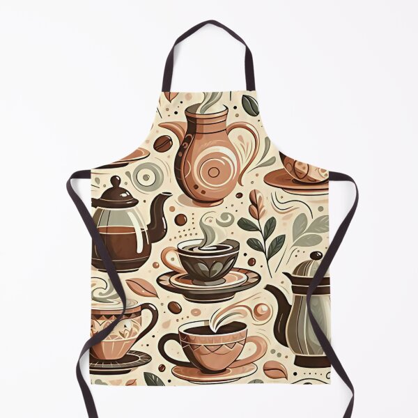 Item preview, Charming teapots and cups pattern designed and sold by Haji Kamora.