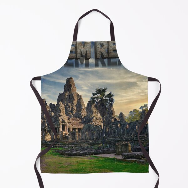 Item preview, Siem Reap, Cambodia - Bayon Temple under Blue Cloudy Sky designed and sold by TravelWish.