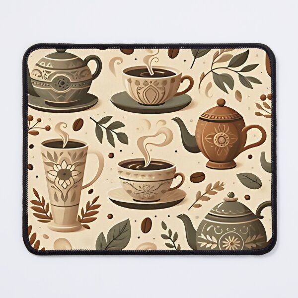 Item preview, Charming teapots and cups pattern designed and sold by Haji Kamora.