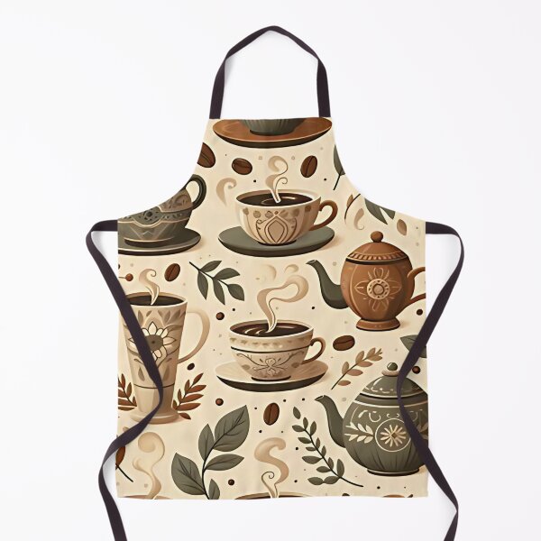 Item preview, Charming teapots and cups pattern designed and sold by Haji Kamora.