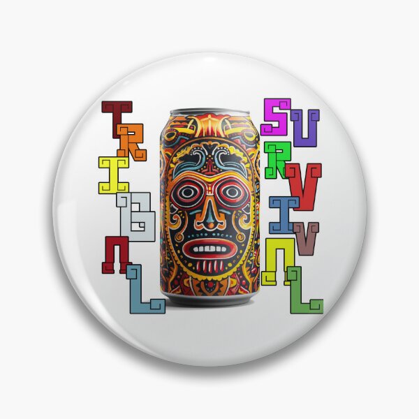 Item preview, Tribal Brew Vibes: Quirky Beer Can Art for T-Shirts, Mugs & More! designed and sold by Ignorant-Artist.