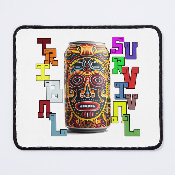 Item preview, Tribal Brew Vibes: Quirky Beer Can Art for T-Shirts, Mugs & More! designed and sold by Ignorant-Artist.