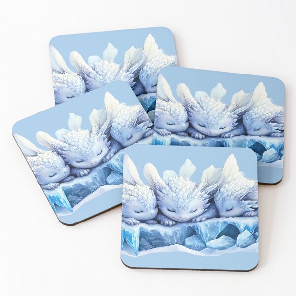 Item preview, Cute Sleeping Ice Dragons designed and sold by ACastilloArt.