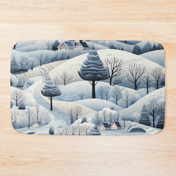 Item preview, Snow-covered village. Winter landscape. designed and sold by MagelliShop.