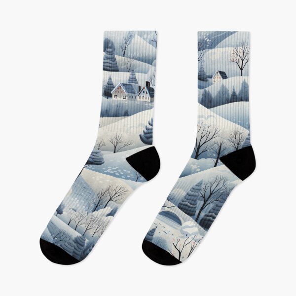 Item preview, Snow-covered village. Winter landscape. designed and sold by MagelliShop.