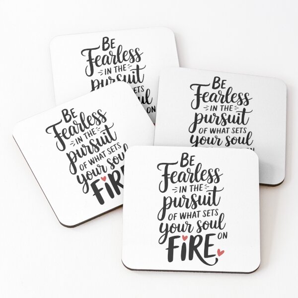 Item preview, Motivational saying written in handwriting - ,,Be fearless in the pursuit of what sets your soul on fire." designed and sold by SaraSumi.
