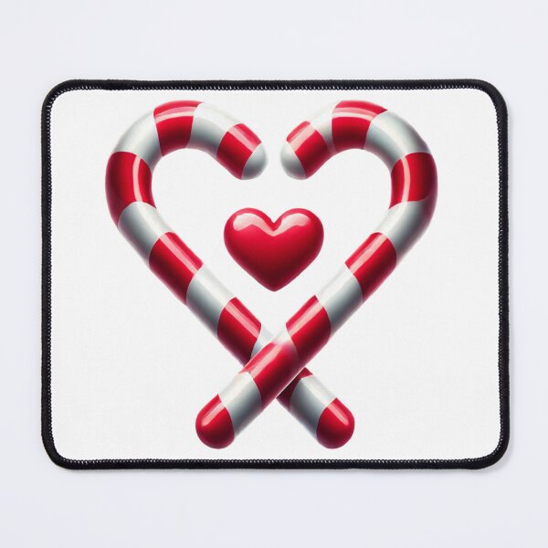 Item preview, Candy Cane Heart Tee – Sweet Holiday Love Design designed and sold by BlankCanvasHaHa.