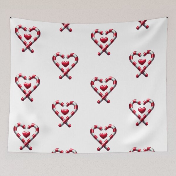 Item preview, Candy Cane Heart Tee – Sweet Holiday Love Design designed and sold by BlankCanvasHaHa.