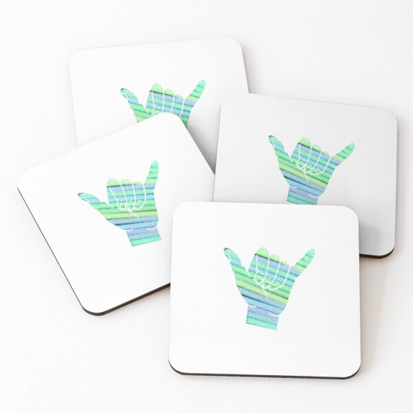 Item preview, shaka sign hand - cool colors  designed and sold by HarrisonDesign.