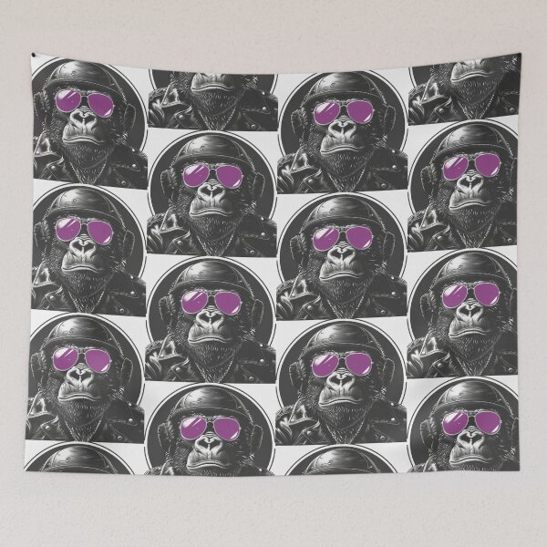 Item preview, Motorcycle Gang Gorilla: Wild, Rugged & Ready for Adventure! designed and sold by Ignorant-Artist.