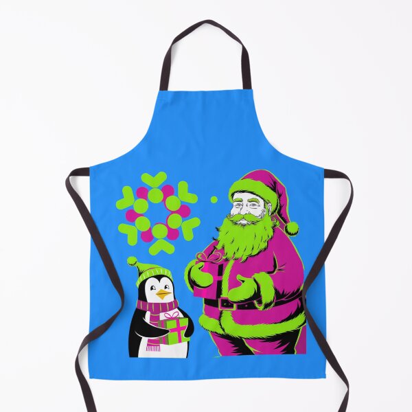 Item preview, Neon Santa & Penguin Ugly Christmas Design designed and sold by Smileshigh.