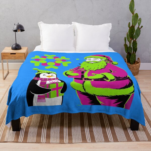 Item preview, Neon Santa & Penguin Ugly Christmas Design designed and sold by Smileshigh.