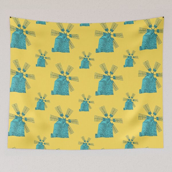 Item preview, Dutch Delight: A vintage-inspired pattern featuring a weathered windmill, symbolizing resilience and the passage of time. designed and sold by Grang Art Artistic Designs.