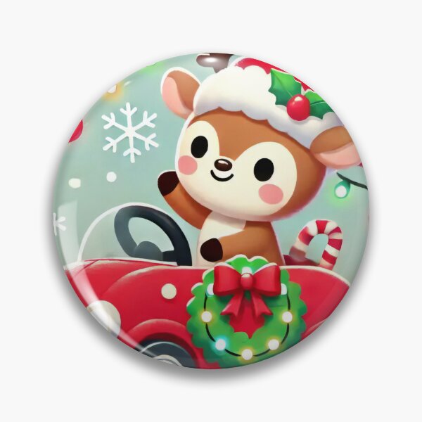 Item preview, Christmas Deer Driving Festive Car with Lights and Wreath designed and sold by lubushop1.