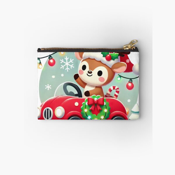 Item preview, Christmas Deer Driving Festive Car with Lights and Wreath designed and sold by lubushop1.