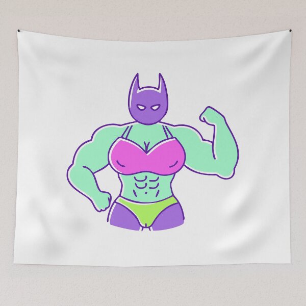 Item preview, Beefy Bat Lady - Action Super hero designed and sold by Bleak Shirt.