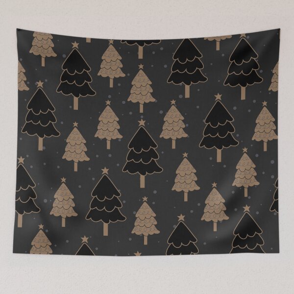 Item preview,  Black and gold Christmas trees designed and sold by MagelliShop.