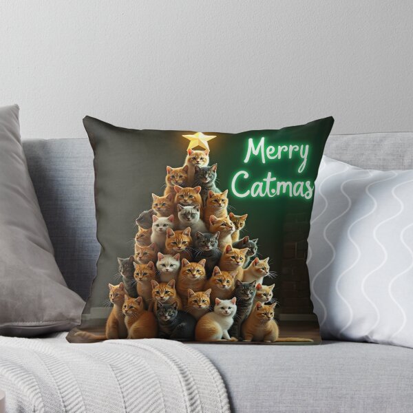 Aperçu de l'œuvre Arbre de Noël Chats Catsmas créée et vendue par InkExpression.