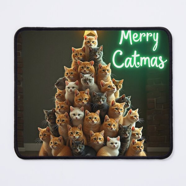 Item preview, Christmas Tree Cats Catsmas designed and sold by InkExpression.