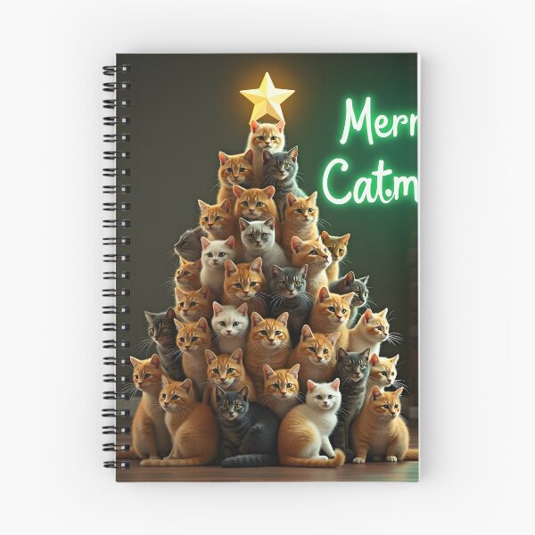 Item preview, Christmas Tree Cats Catsmas designed and sold by InkExpression.