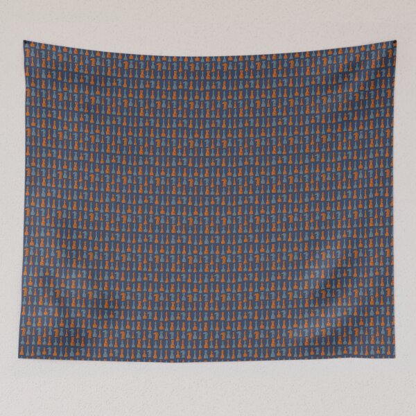 Item preview, Orange Vintage Chess Pattern - Rustic Strategy Aesthetic by Illustrator Jemma Jamie SKidmore  designed and sold by Jemma Jamie Skidmore.