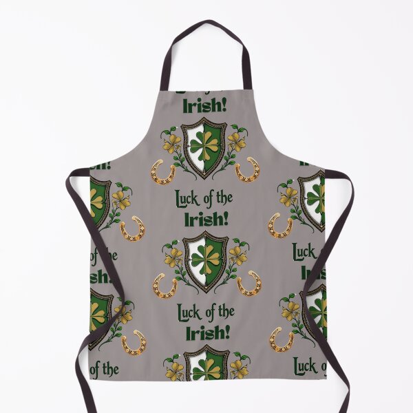 Item preview, Luck of the Irish: A harmonious Saint Patrick's image featuring a Sheild with Shamrock along with golden horseshoes to give a pleasing and balanced design. designed and sold by Grang Art Artistic Designs.