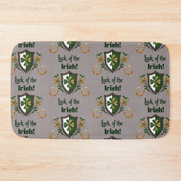 Item preview, Luck of the Irish: A harmonious Saint Patrick's image featuring a Sheild with Shamrock along with golden horseshoes to give a pleasing and balanced design. designed and sold by Grang Art Artistic Designs.