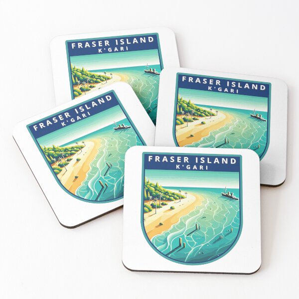 Item preview, Fraser Island K'gari Retro Skyline designed and sold by MaateoDesign.