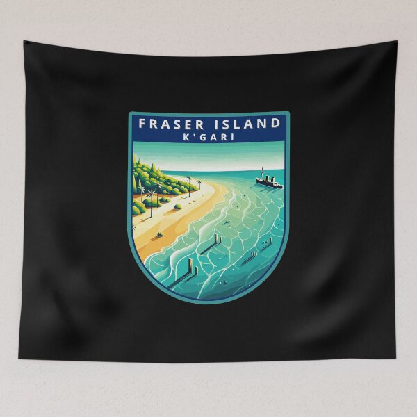Item preview, Fraser Island K'gari Retro Skyline designed and sold by MaateoDesign.