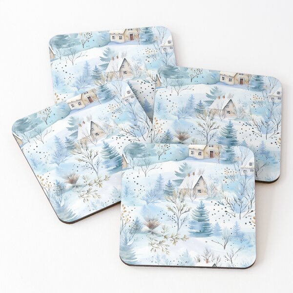 Item preview, Snow-covered village. Winter landscape. designed and sold by MagelliShop.
